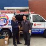 Chris and JP at the Ogden Truck Career Day O'Brien Service Company