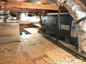 HVAC replacement with air handler and ductwork