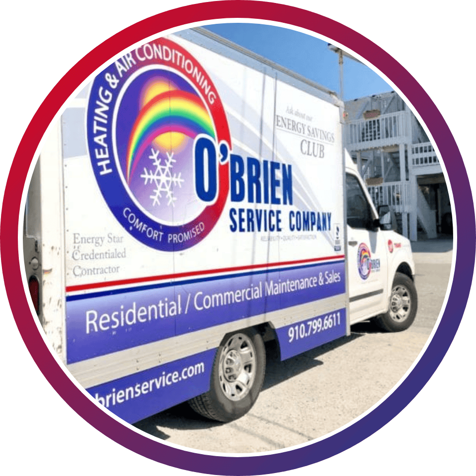 O'Brien Service Company vehicle at apartment complex in Pender County.