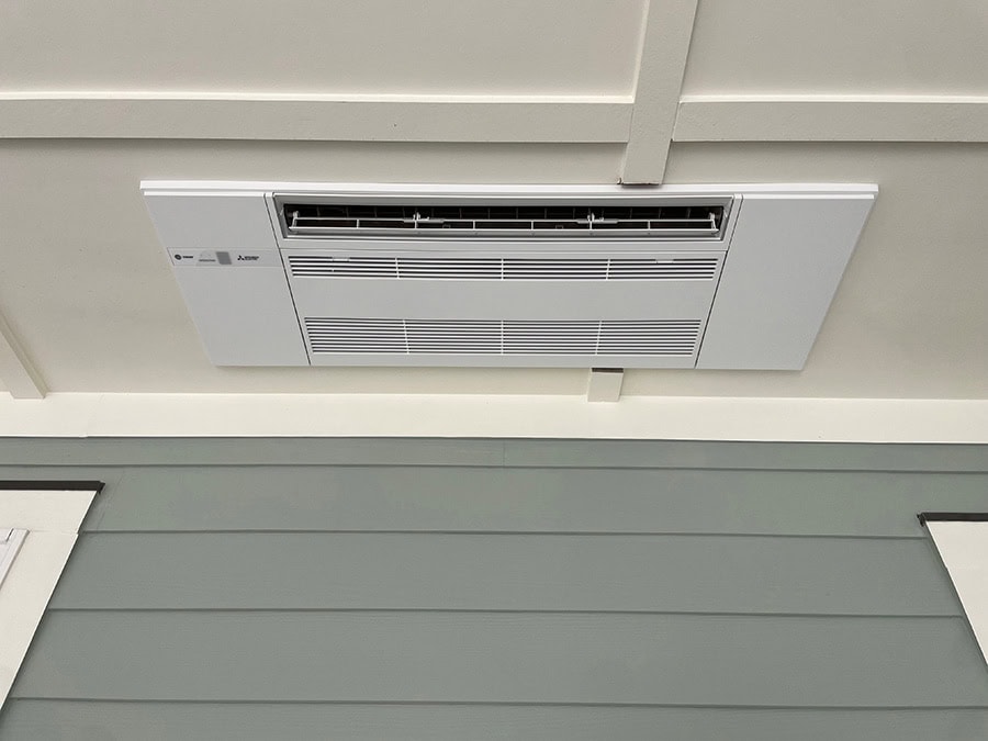 A ductless mini split system installed by O'Brien Service Company.
