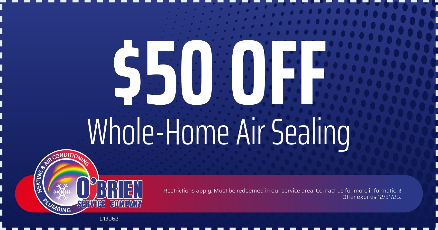  off whole-home air sealing.